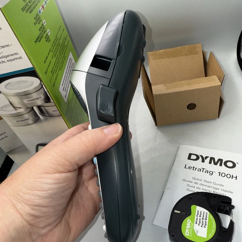 DYMO Portable Printer Handheld Label Maker Black Silver Letratag 100H+ New